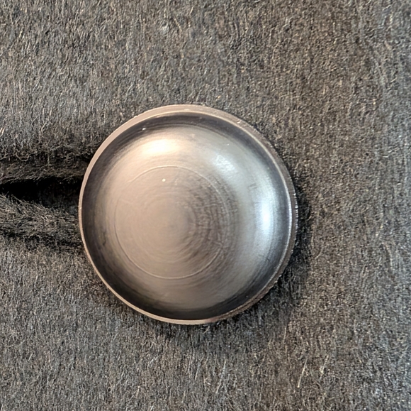 Vintage Black Wool Coat Mink Fur Collar Union Made Jackie O 42 Old Hollywood - Picture 4 of 10